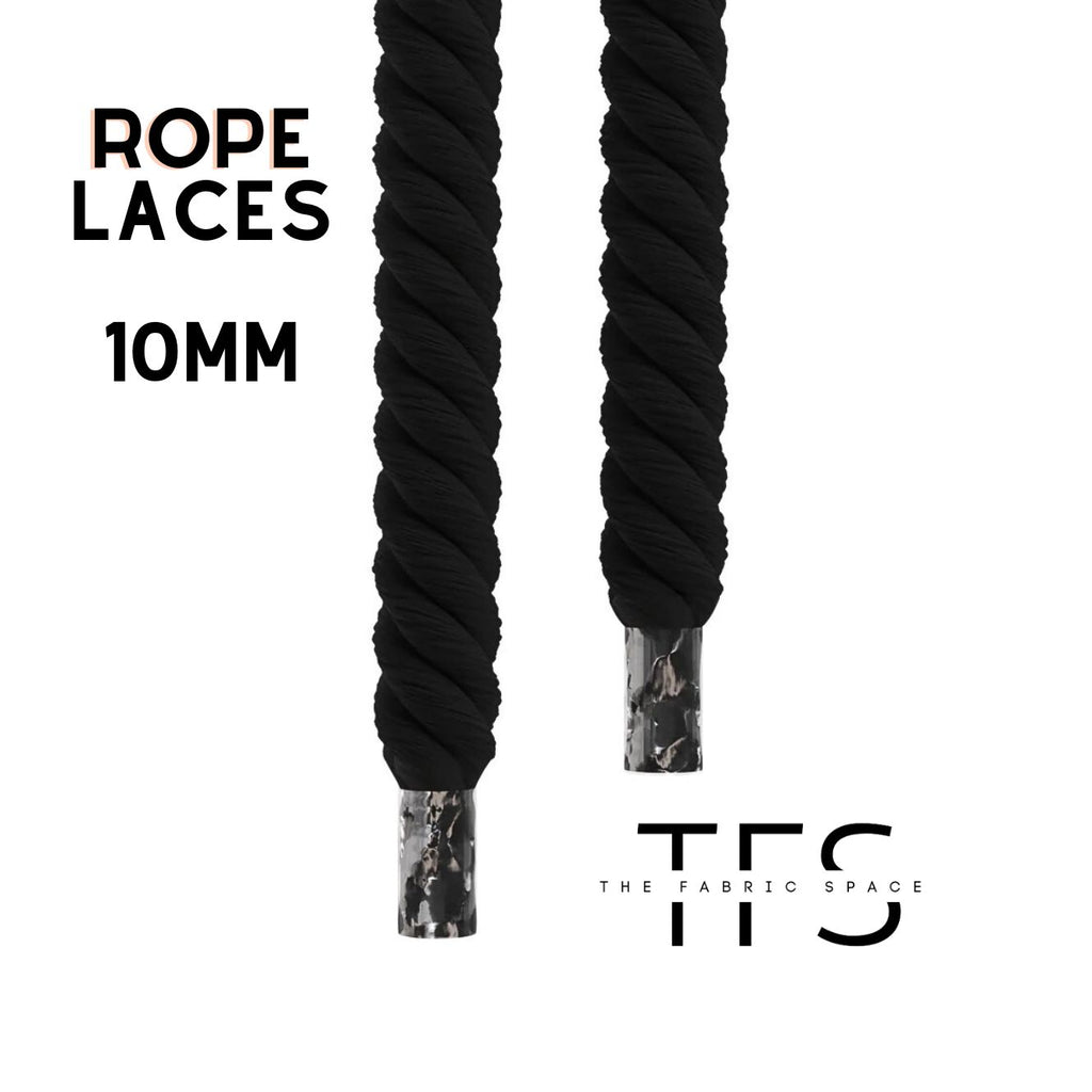 10mm Noir Black Rope Laces image 1