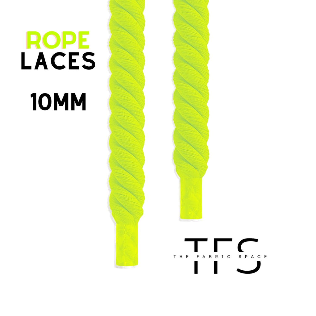 10mm Neon Green Rope Laces image 1