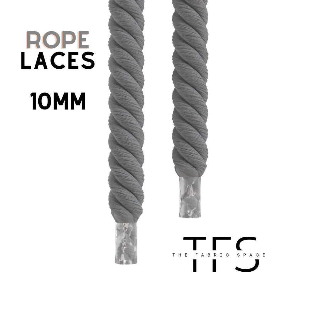 10mm Mono Grey Rope Laces image 1