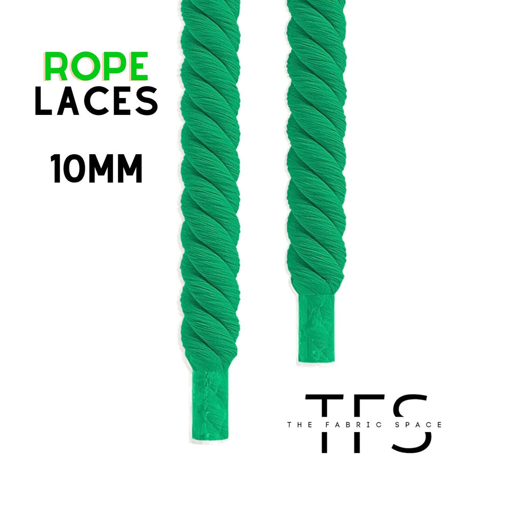 10mm Green Rope Laces image 1