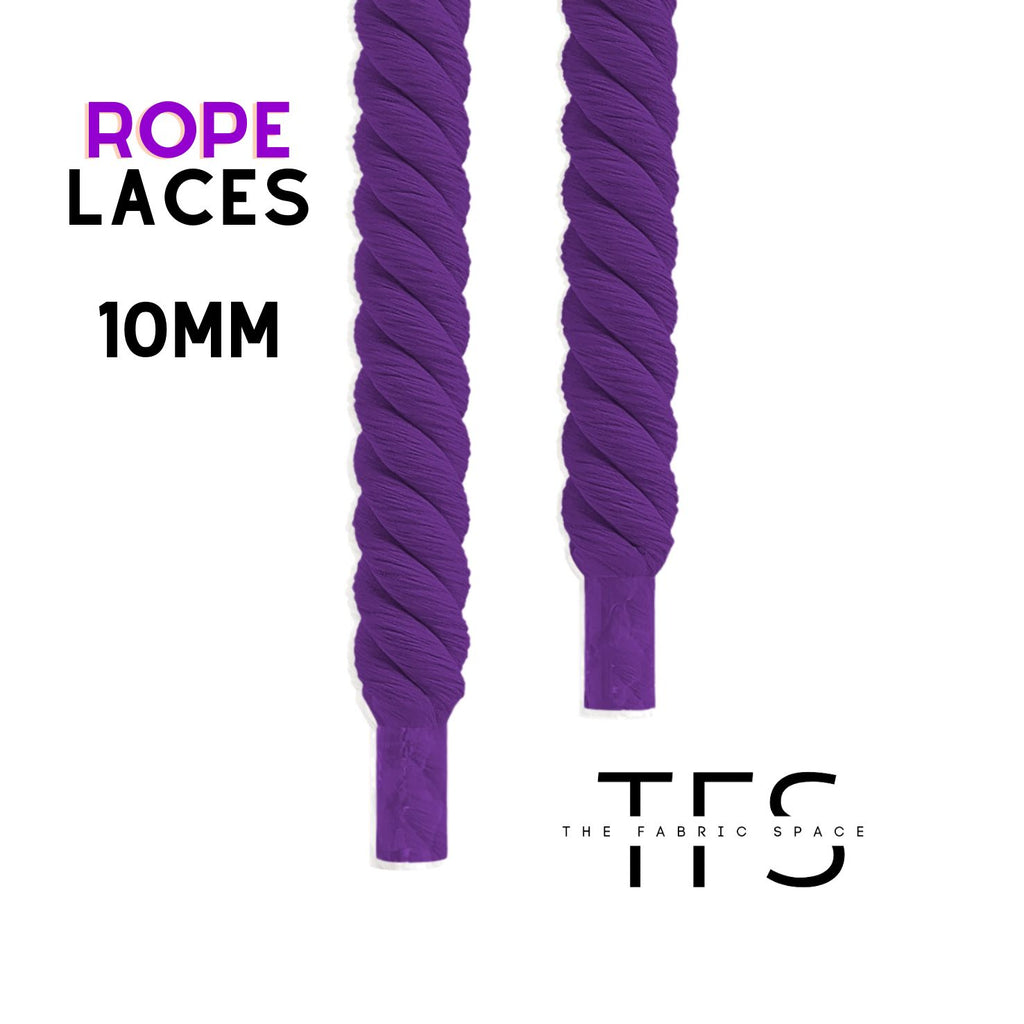 10mm Plush Purple Rope Laces image 1
