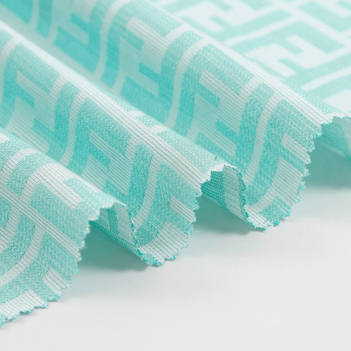 Turquoise Fendi Fabric image 2