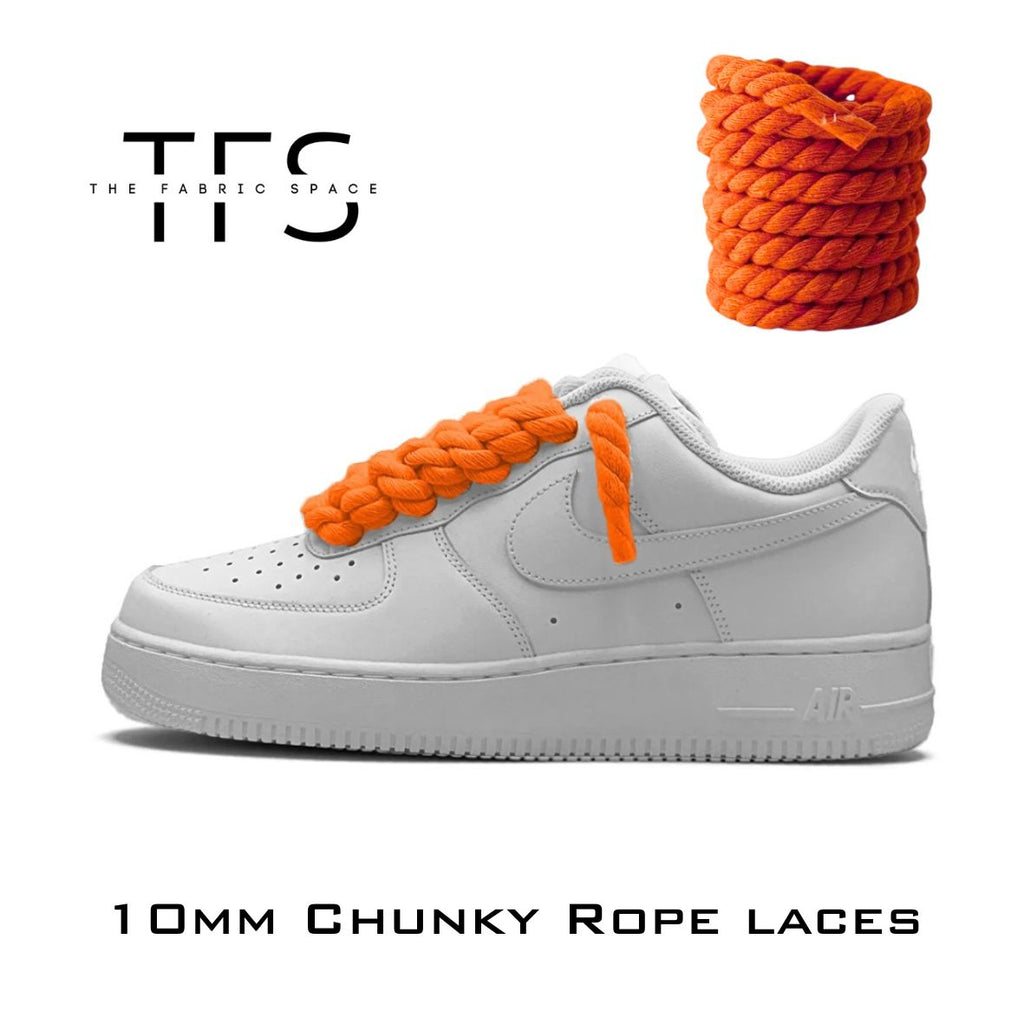 10mm Orange Rope Laces image 0