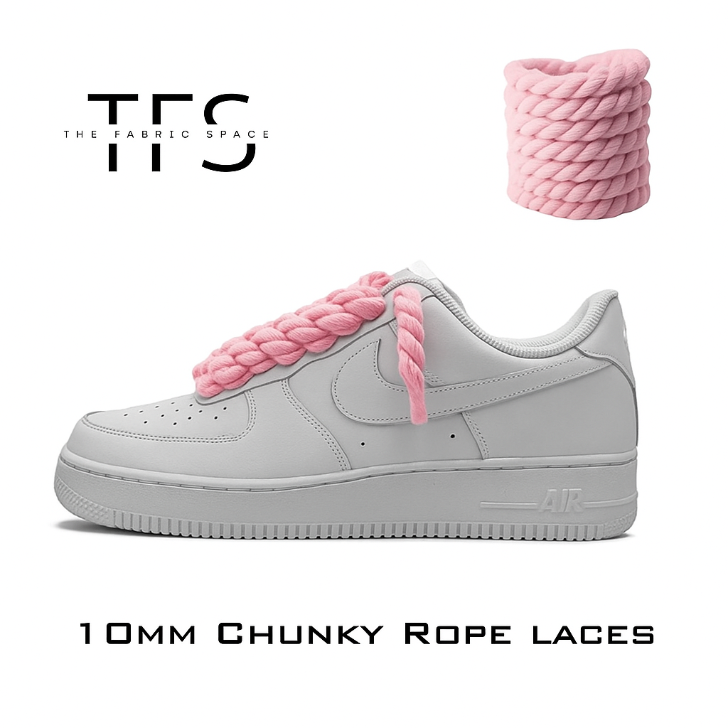 10mm Summer Pink Rope Laces