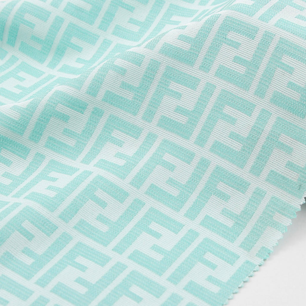 Turquoise Fendi Fabric image 1