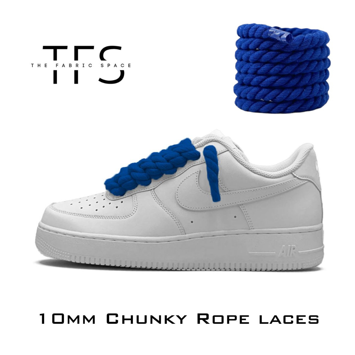 Blue Rope Laces 10mm