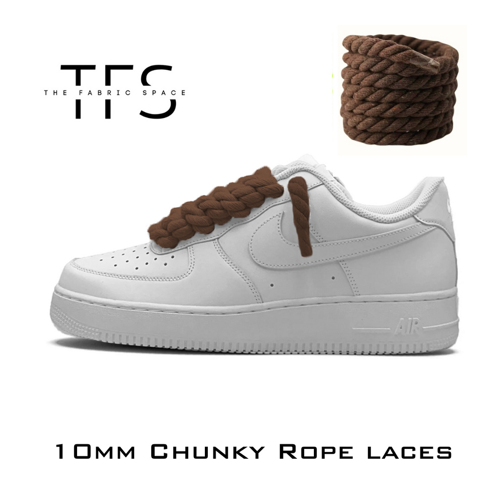 10mm Oak Brown Rope Laces image 0