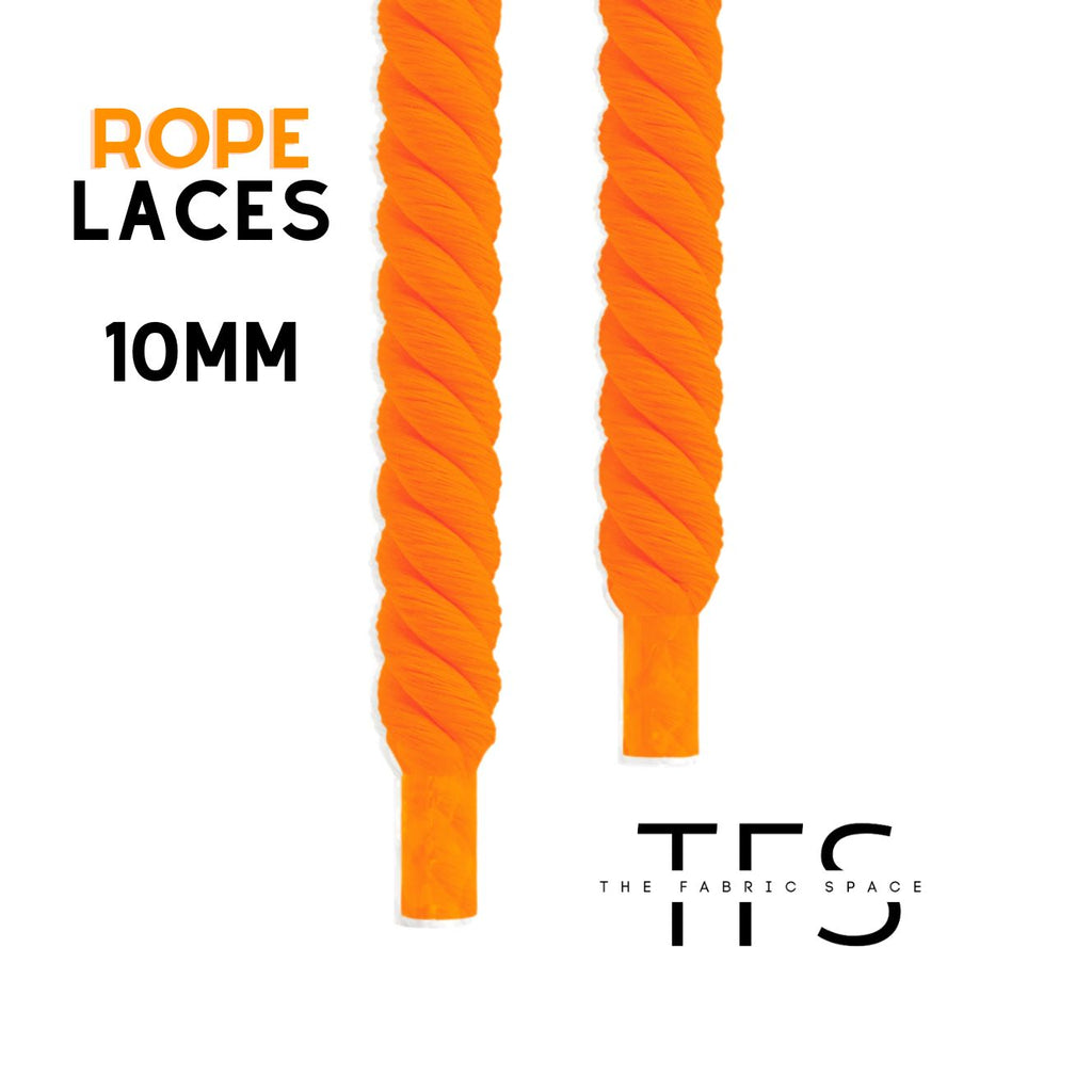 10mm Orange Rope Laces image 1