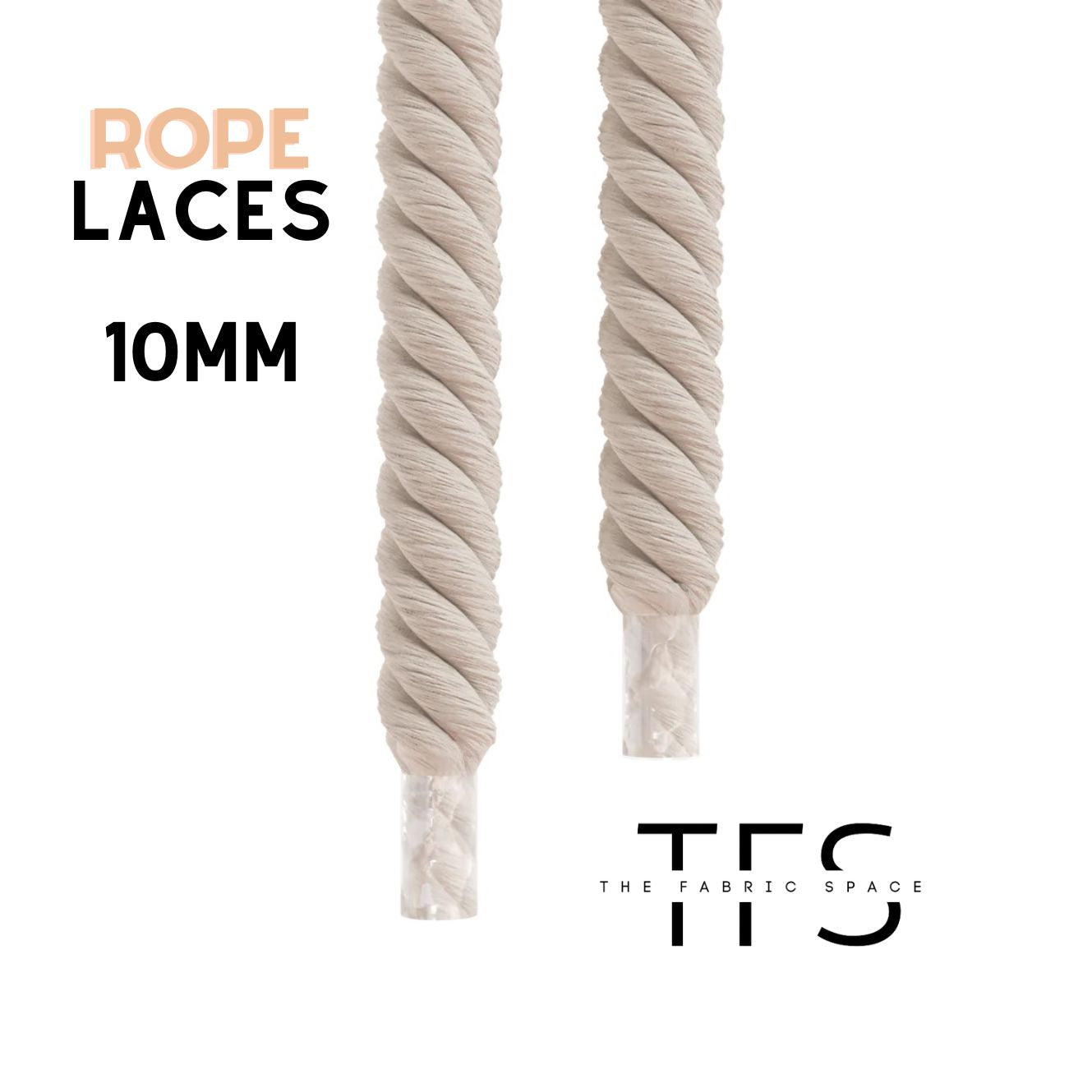 10mm Natural Tan Rope Laces image 1